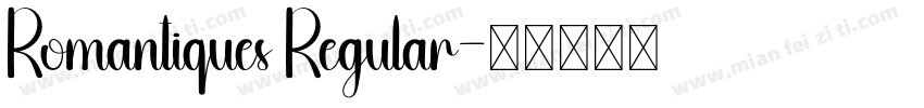 Romantiques Regular字体转换